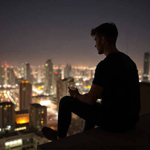man on rooftop
